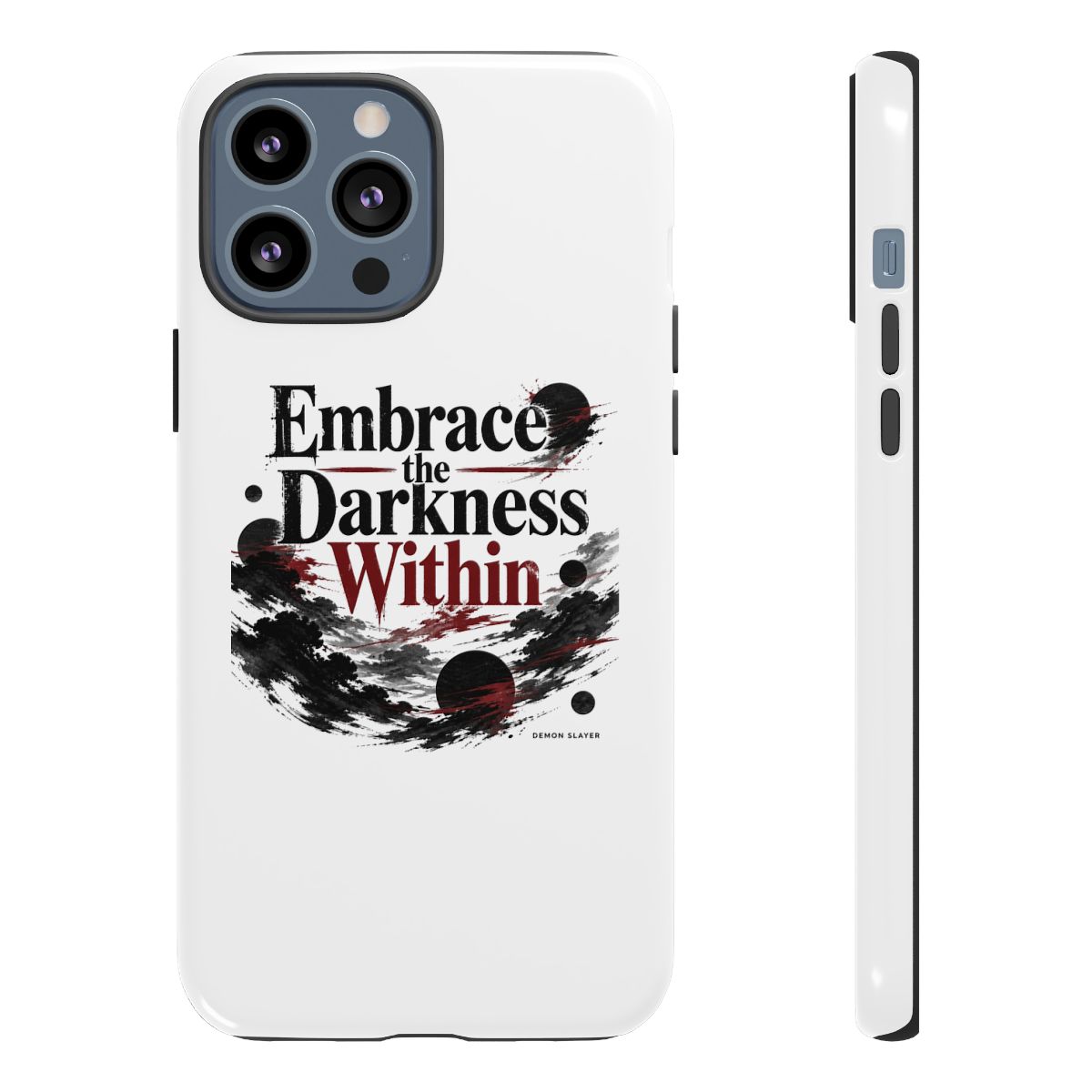 Demon Slayer "Embrace the Darkness Within" Phone Case - alternate angle 2, merchandise