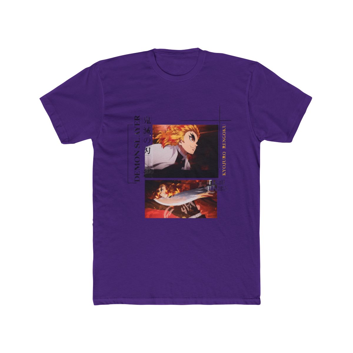 Demon Slayer: Kimetsu No Yaiba Rengoku Mugen Train Panels T Shirt - alternate angle 4, merchandise